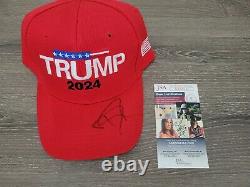 Donald Trump Jr Autographed Signed Trump 2024 Hat Red Jsa Coa Rare 1st One