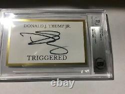 Donald Trump Jr Signed Bookplate Slabbed Rare
