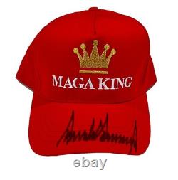 Donald Trump MAGA King Signed Hat. Full Name Autograph, PSA Certified