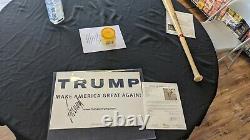 Donald Trump Make America Great Again Signed 13 x 19 Campaign Poster JSA