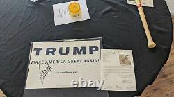 Donald Trump Make America Great Again Signed 13 x 19 Campaign Poster JSA