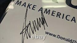 Donald Trump Make America Great Again Signed 13 x 19 Campaign Poster JSA