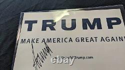 Donald Trump Make America Great Again Signed 13 x 19 Campaign Poster JSA