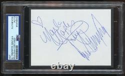 Donald Trump & Marla Maples signed autograph auto 3x5 Cut PSA Slabbed