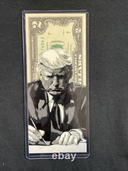 Donald Trump Money Moves 2 Dollar Bill painting Graffiti Art Street Art USA