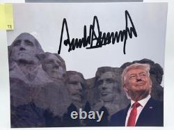 Donald Trump Mount Rushmore Big Signed Autographed Photo Authentic 8X10 COA T7