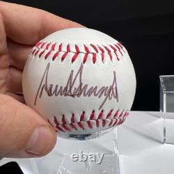 Donald Trump PRESIDENT Hand Signed Baseball MAGA POTUS Ball Signature Holo COA