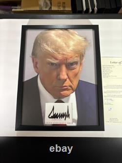 Donald Trump President 12x16 Matte Cut Autographed Framed Signed USA RARE JSA
