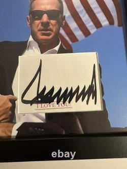Donald Trump President 12x16 Matte Cut Autographed Framed Signed USA RARE JSA