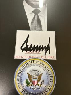 Donald Trump President 12x16 Matte Cut Autographed Framed Signed USA RARE JSA