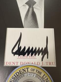 Donald Trump President 12x16 Matte Cut Autographed Framed Signed USA RARE JSA