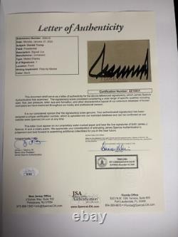 Donald Trump President 12x16 Matte Cut Autographed Framed Signed USA RARE JSA
