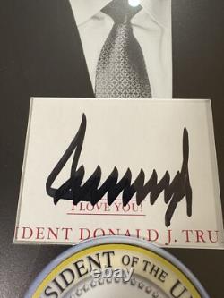 Donald Trump President 12x16 Matte Cut Autographed Framed Signed USA RARE JSA