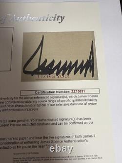 Donald Trump President 12x16 Matte Cut Autographed Framed Signed USA RARE JSA
