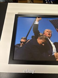 Donald Trump President 12x16 Matte Cut Autographed Framed Signed USA RARE JSA