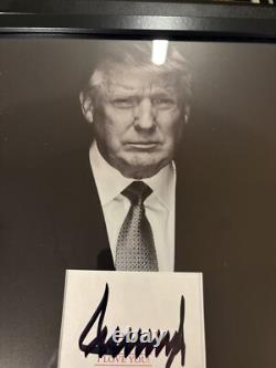 Donald Trump President 12x16 Matte Cut Autographed Framed Signed USA RARE JSA