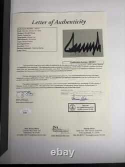 Donald Trump President 12x16 Matte Cut Autographed Framed Signed USA RARE JSA