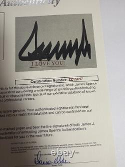 Donald Trump President 12x16 Matte Cut Autographed Framed Signed USA RARE JSA