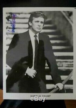 Donald Trump President Autographed Signed Photo VERY YOUNG AUTO-OBTAINED IP 1987
