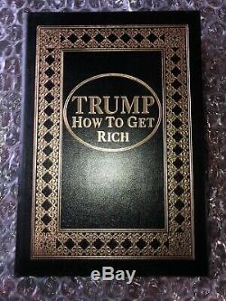 Donald Trump President EASTON PRESS Leather, How to Get Rich Limited Signed 2004