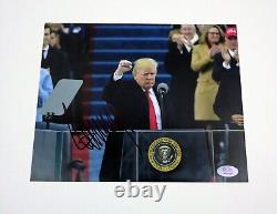 Donald Trump President MAGA Signed Autograph Inauguration 8x10 Photo PSA/DNA COA