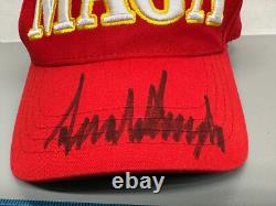 Donald Trump President Signed Autographed Red Maga Hat Cap-bas Beckett Coa Loa
