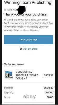 Donald Trump President Signed Our Journey Together Autographed Book SOLD OUT