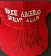 Donald Trump President Signed Make America Great Again Hat Beckett Letter Coa