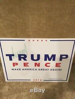Donald Trump President signed autographed 2016 campaign poster