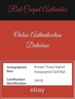 Donald Trump Rare Hand Signed Autographed Golf Ball President RCA COA