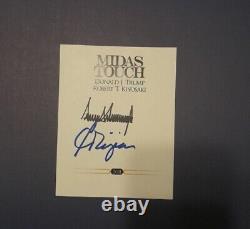 Donald Trump Robert Kiyosaki signed bookplate for the book Midas Touch