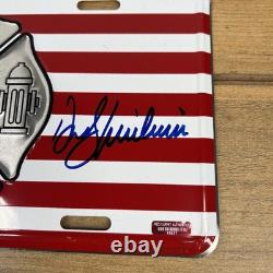 Donald Trump & Rudy Giuliani Signed License Plate NY Fire Dept Autographed COA