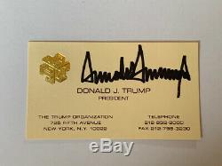 Donald Trump SIGNED AUTOGRAPHED Business Card withCHINESE back, pre-president 2004