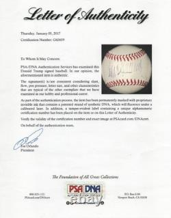 Donald Trump SIGNED OML Baseball with Full Signature! BEST DEAL at $1895 PSA/DNA