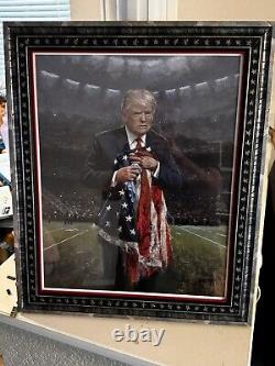 Donald Trump Save America Signed Amazing Piece Of Art? One 1 Of A Kind Very