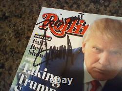 Donald Trump Signature on rolling stone magazine