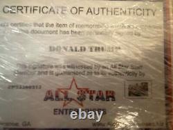 Donald Trump Signed $2 Bill ALL STAR COA HOT AWESOME PIECE