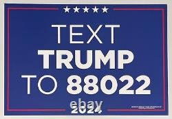 Donald Trump Signed 2024 Make America Great Again MAGA Campaign Sign Poster PSA