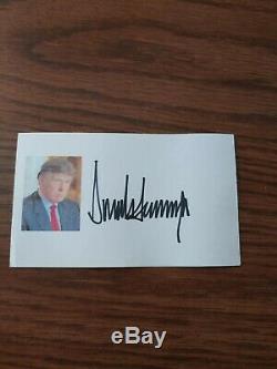 Donald Trump Signed 3 × 5. Index Card, No Coa