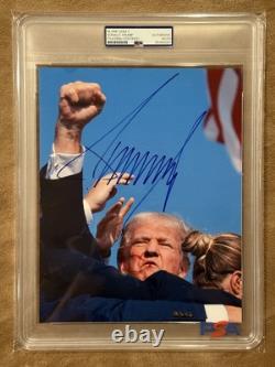 Donald Trump Signed 8x10 Photo Assassination Attempt PSA Autograph Authentic