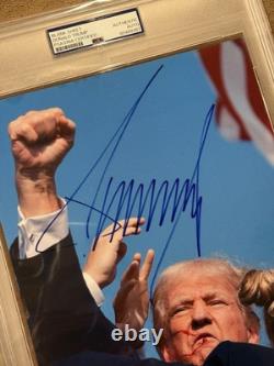 Donald Trump Signed 8x10 Photo Assassination Attempt PSA Autograph Authentic