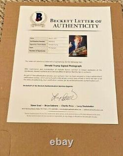Donald Trump Signed 8x10 Photo Beckett Full Letter Presidental
