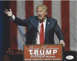 Donald Trump Signed 8x10 Photo Jsa Coa Build A Wall Make America Great Again A