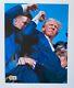 Donald Trump Signed Assassination Fist Pump 8 X 10 Photo Beckett Bas Coa Fight