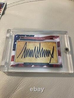 Donald Trump Signed Auto Outstanding Americans Autograph Card 2017