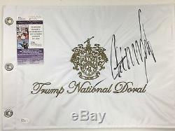 Donald Trump Signed Autograph National Doral Flag Golf 2016 President Jsa Proof