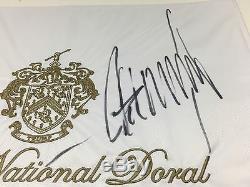 Donald Trump Signed Autograph National Doral Flag Golf 2016 President Jsa Proof