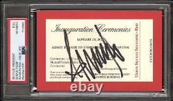 Donald Trump Signed Autograph Official Inauguration Ticket Red MAGA PSA/DNA COA