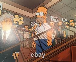 Donald Trump Signed Autographed 11x14 Rare Simpsons Photo PSA 45th President