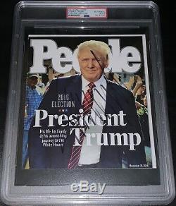 Donald Trump Signed Autographed 2016 People Magazine Cover Cut PSA Slabbed
